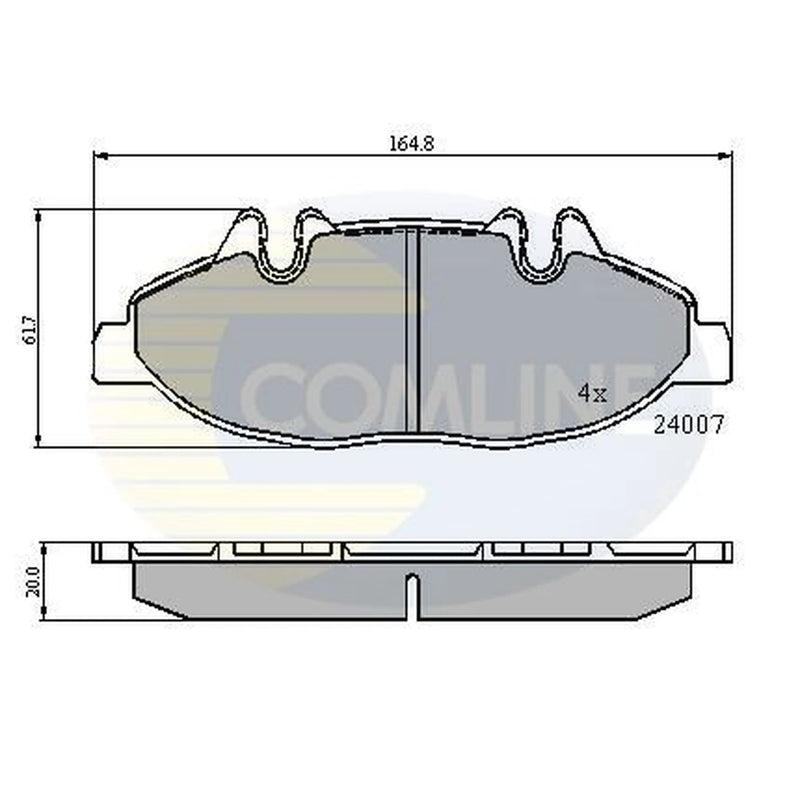 Comline 4 x Front Brake Pad Set CBP01305