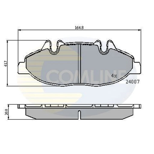 Comline 4 x Front Brake Pad Set CBP01305