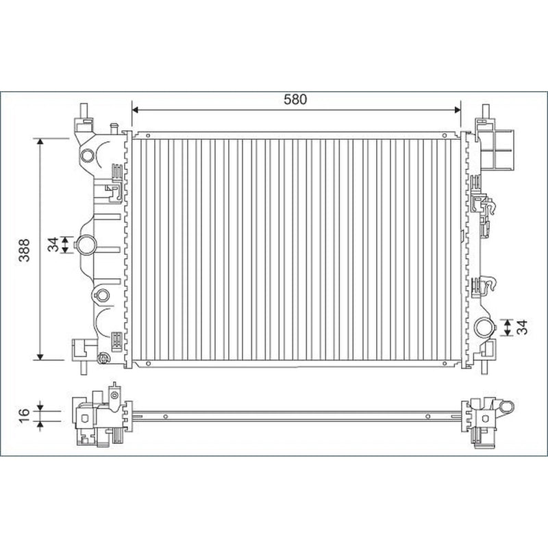 Valeo Engine Radiator 701171