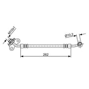 Bosch Brake Hydraulic Hose Line Rear Left 1 987 481 885