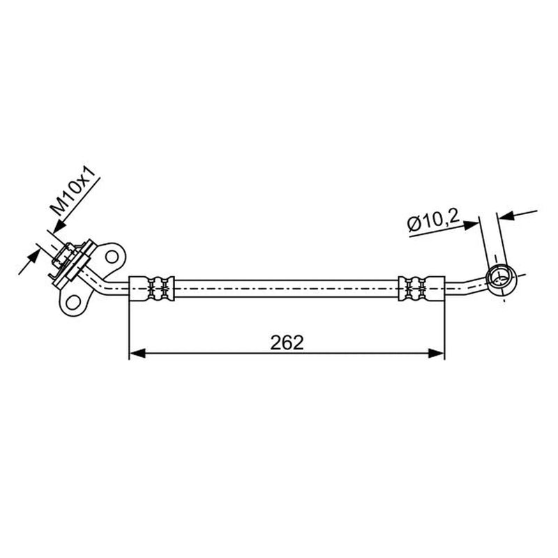 Bosch Brake Hydraulic Hose Line Rear Left 1 987 481 885