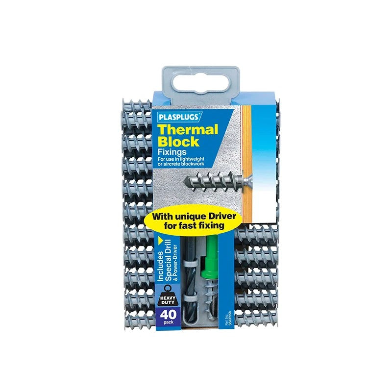Plasplugs Thermal Block Fixings x 50 Value SSCP558 - SSCP558CC