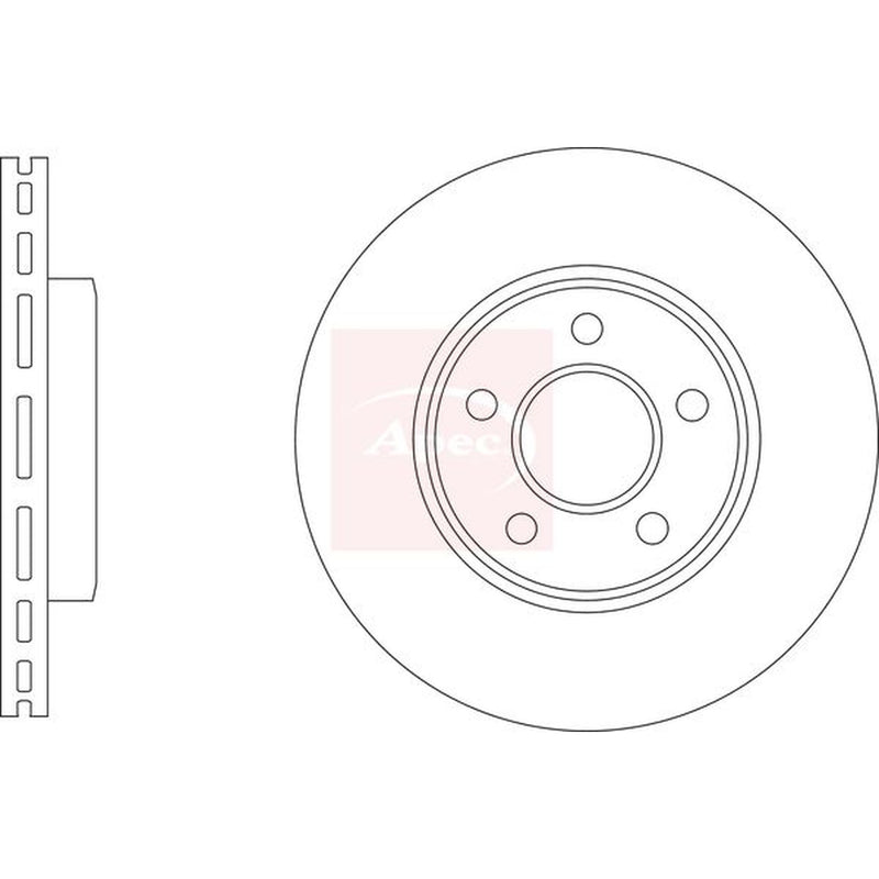 Apec 2 x Vented Front Brake Discs DSK3429