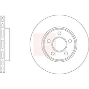 Apec 2 x Vented Front Brake Discs DSK3429