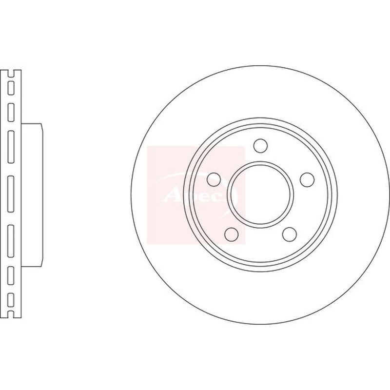 Apec 2 x Vented Front Brake Discs DSK3429