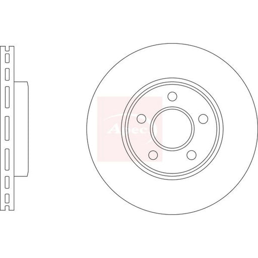 Apec 2 x Vented Front Brake Discs DSK3429