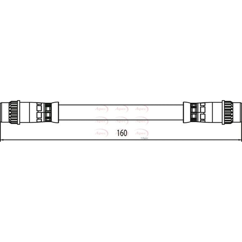 Apec Brake Hydraulic Hose Line Rear HOS4062