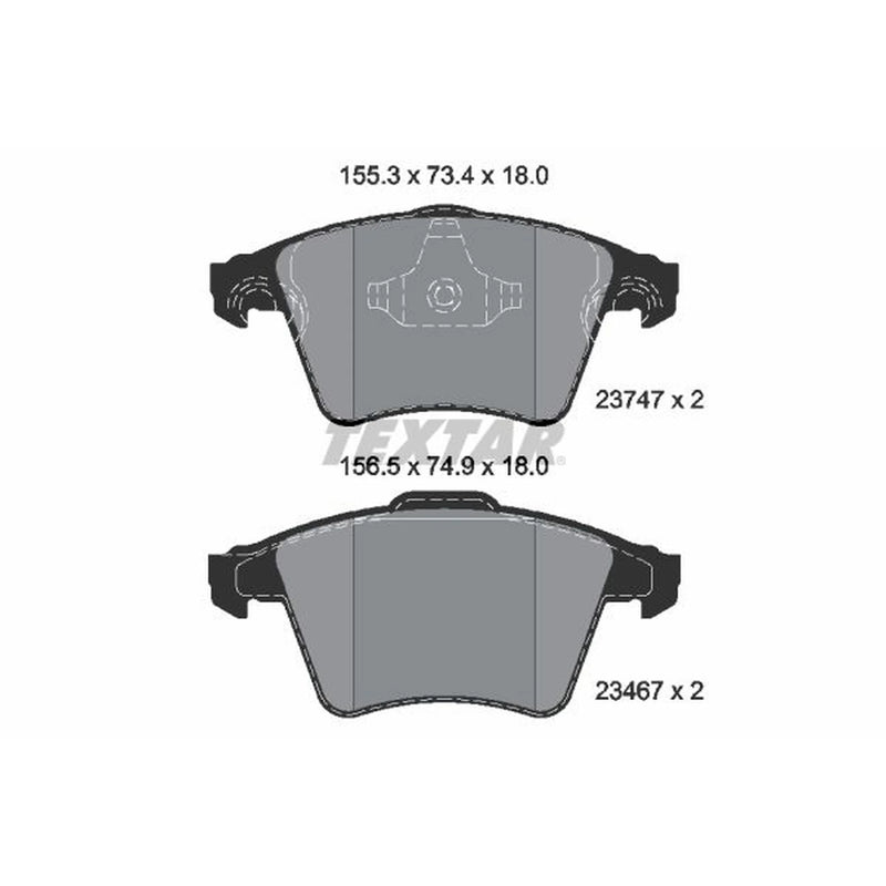 Textar Front Brake Pad Set 2374702