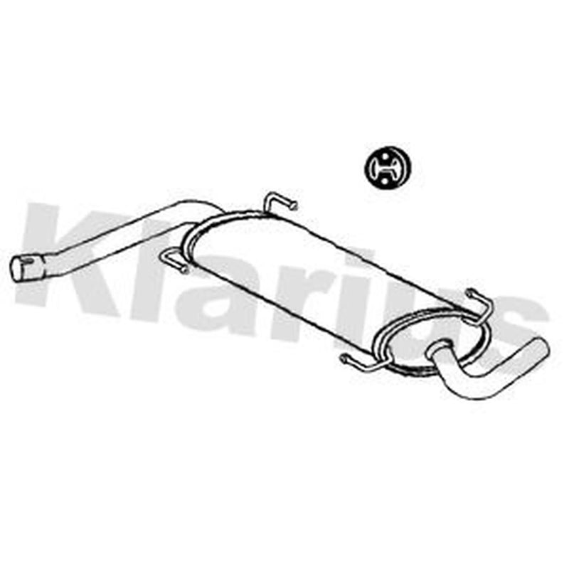 Klarius Box With Tail Pipe (Lhd) Rear CN714Q 1606609580 CN714Q