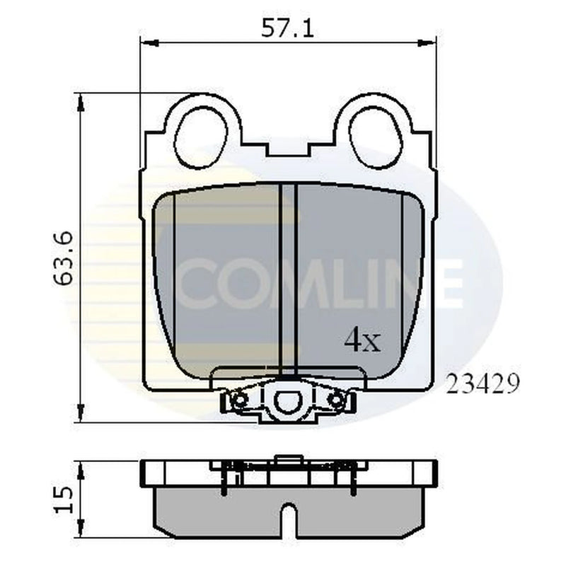 Comline 4 x Rear Brake Pad Set CBP3836