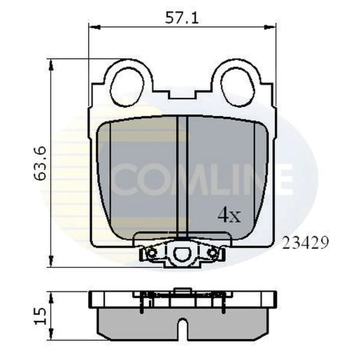 Comline 4 x Rear Brake Pad Set CBP3836