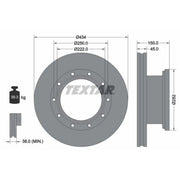 Textar 2 x Internally Vented Brake Discs 93192700