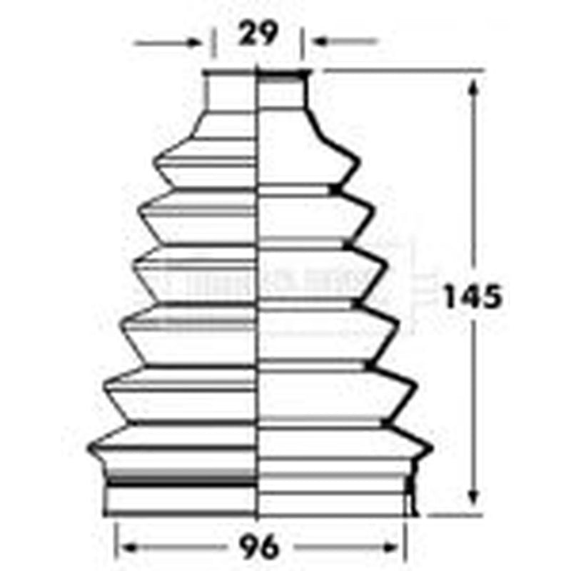 Borg & Beck Drive Shaft Bellow Kit Front Left Thermoplast BCB2361