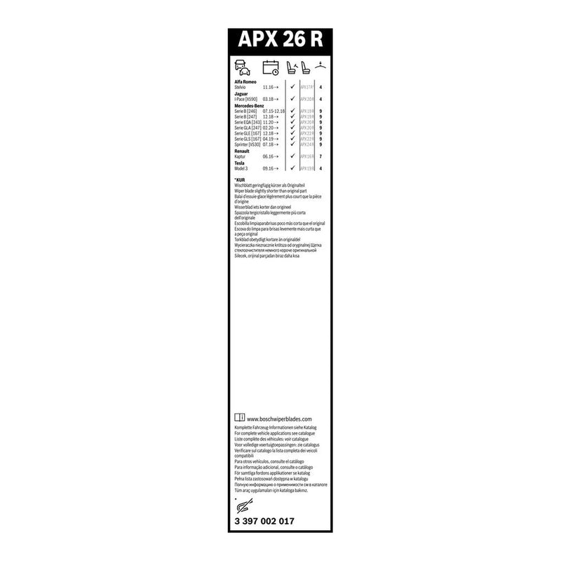 Bosch Aerotwin Wiper Blade 650mm — APX26R