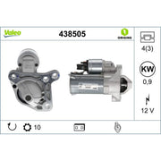 Valeo Starter Motor 12V 0.9kW 10 Teeth 438505