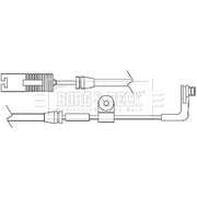 Borg & Beck Brake Pad Wear Sensor Front BWL3017
