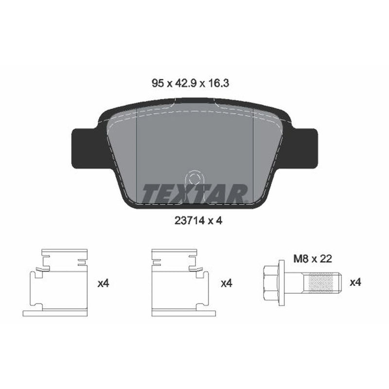 Textar Rear Brake Pad Set 2371401