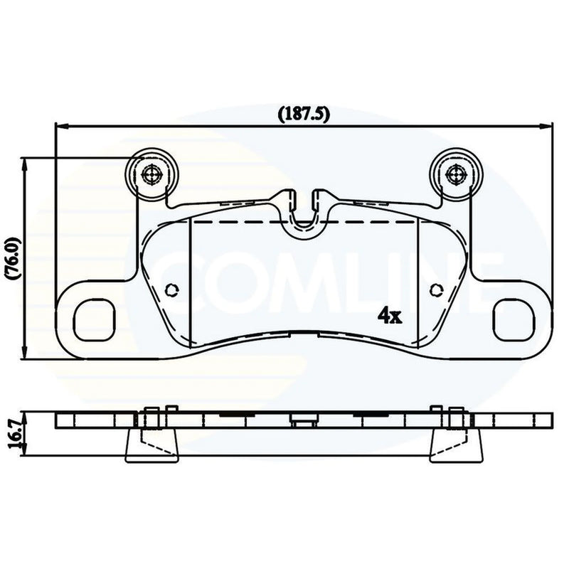 Comline 4 x Rear Brake Pad Set CBP06048