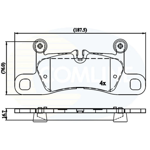 Comline 4 x Rear Brake Pad Set CBP06048