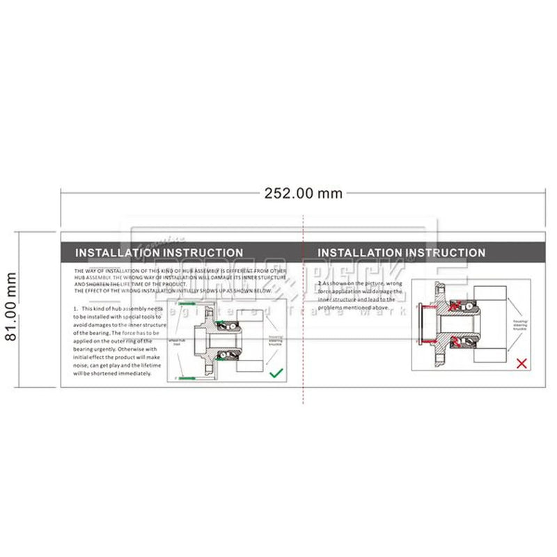Borg & Beck Wheel Bearing Kit BWK1566