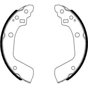 Textar Brake Shoe Set Axle Kit 91078600