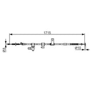 Bosch Handbrake Cable Right Rear 1 987 482 348