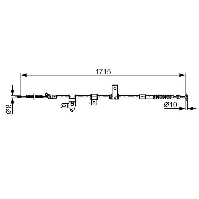 Bosch Handbrake Cable Right Rear 1 987 482 348