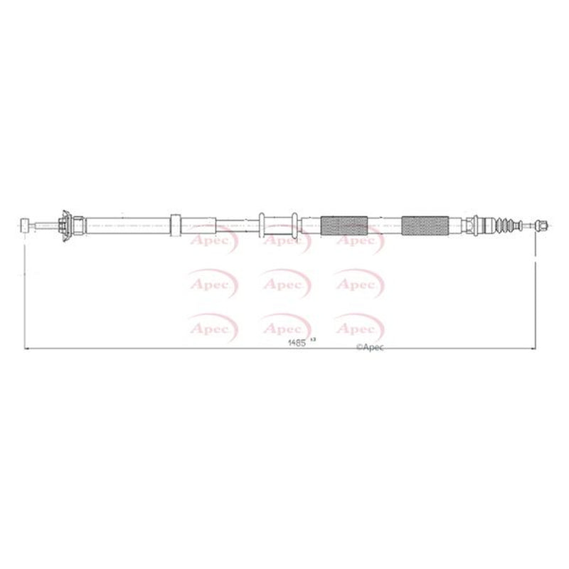 Apec Handbrake Cable Left Rear CAB1553