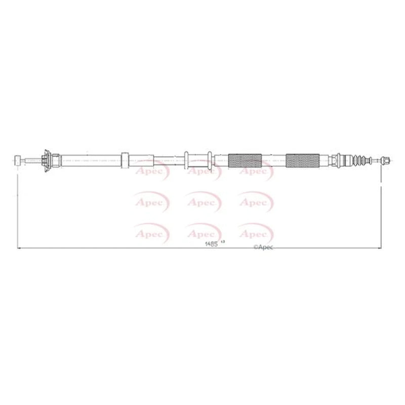 Apec Handbrake Cable Left Rear CAB1553