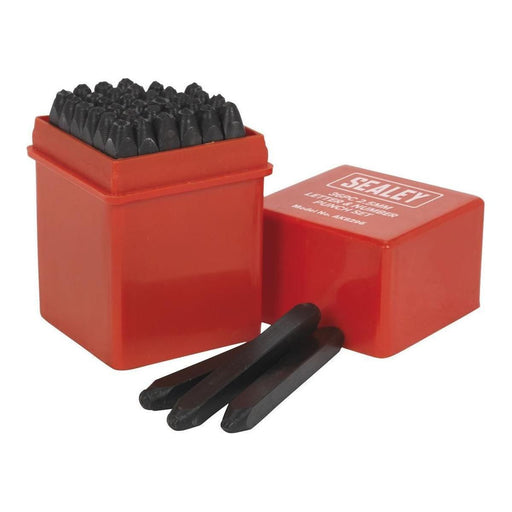 Sealey Letter & Number Punch Set 36pc 2.5mm AK8296 Sealey  - Town Parts