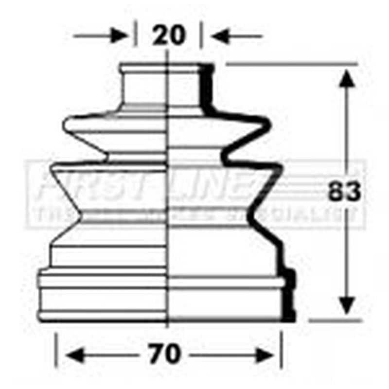 First Line Drive Shaft Bellow Kit Front Left FCB2793