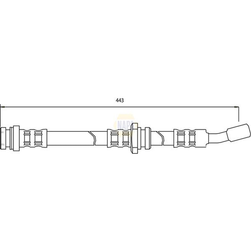 NAPA Brake Hydraulic Hose Line Front NBH1331