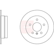 Apec 2 x Solid Rear Brake Discs DSK2241