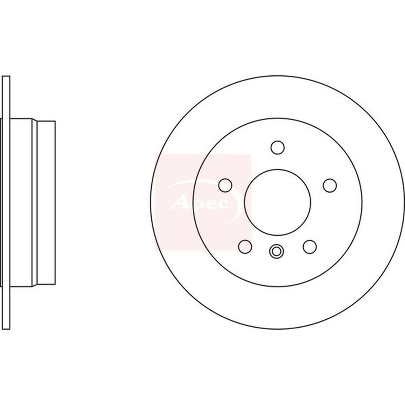 Apec 2 x Solid Rear Brake Discs DSK2241