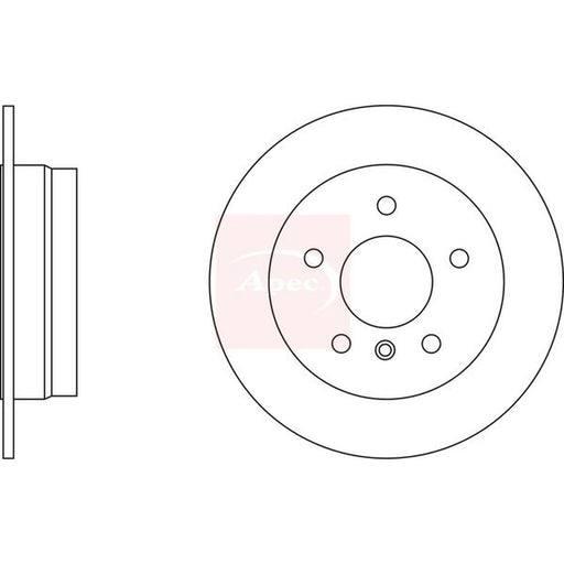 Apec 2 x Solid Rear Brake Discs DSK2241