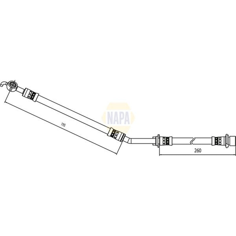 NAPA Brake Hydraulic Hose Line Front Left NBH1233