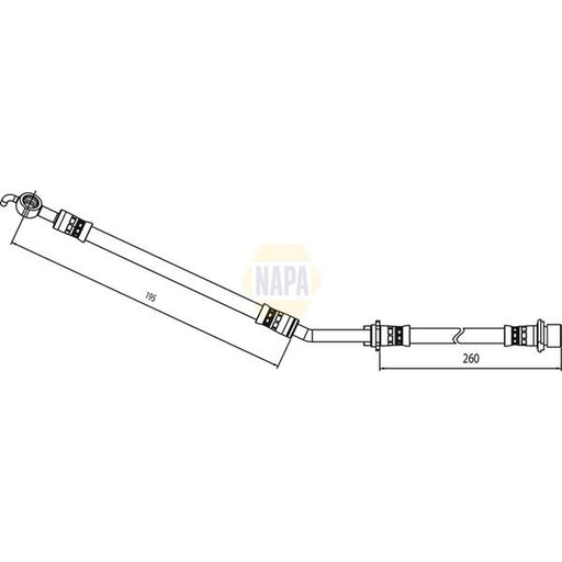 NAPA Brake Hydraulic Hose Line Front Left NBH1233