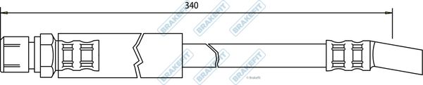 Apec Brake Hydraulic Hose Line Front fits Opel Ascona C 1981-1988 1.3 1.6 2.0
