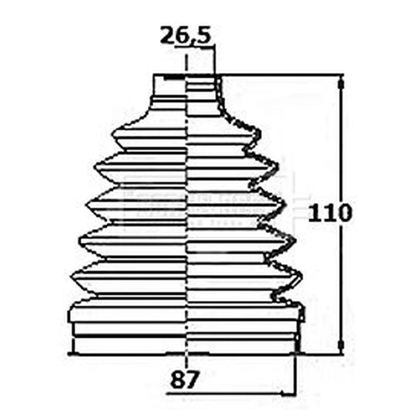 Borg & Beck Drive Shaft Bellow Kit Front Left Thermoplast BCB6154