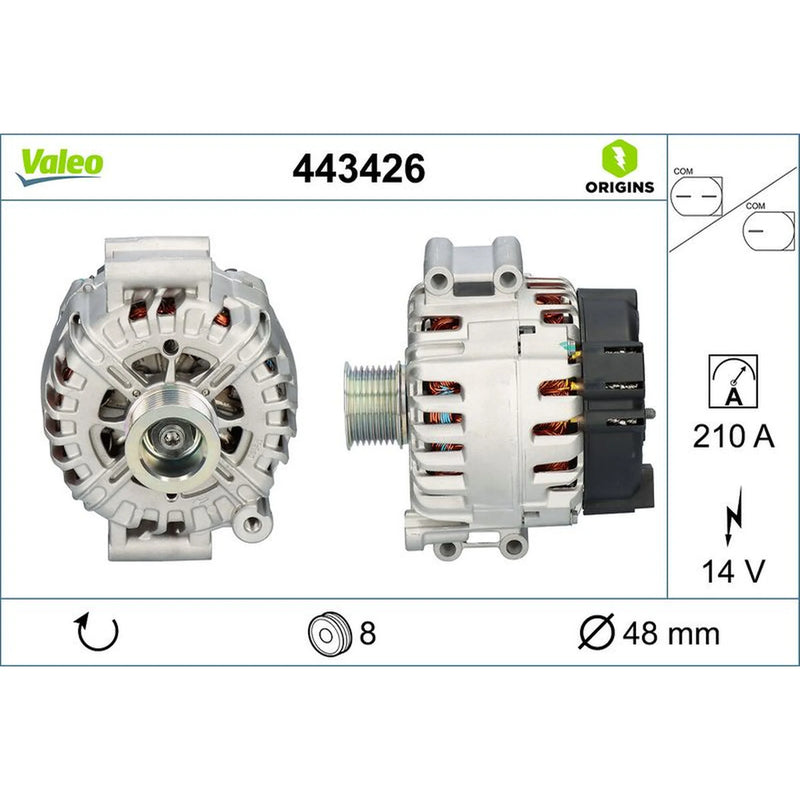 Valeo Car Alternator 12V 443426