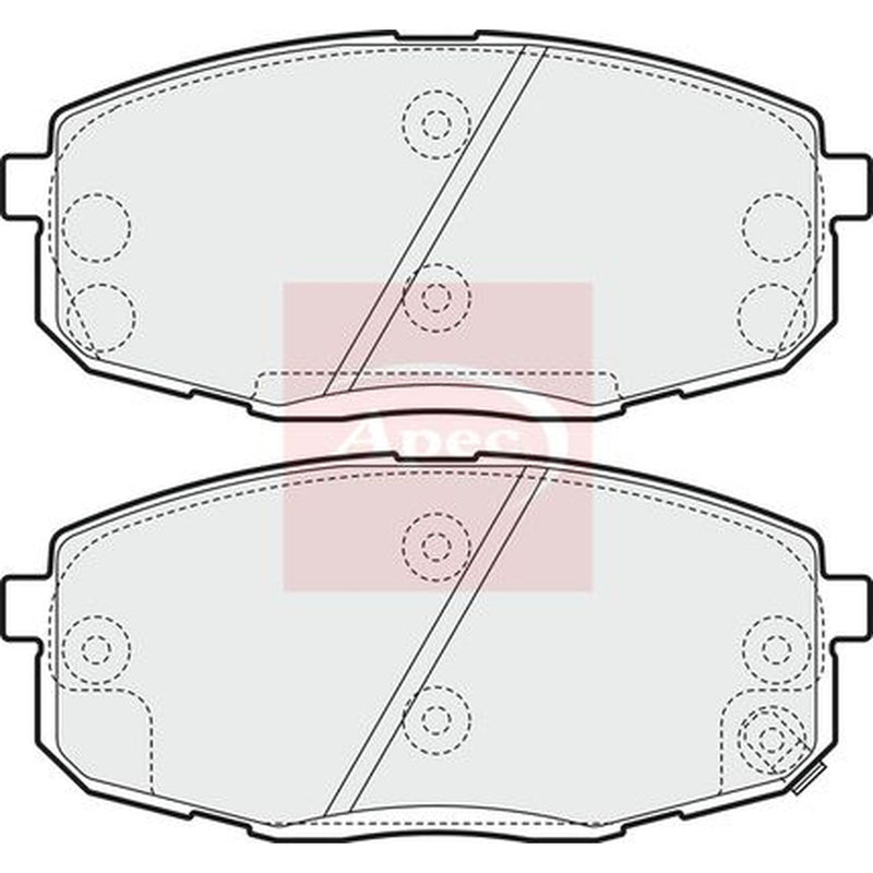 Apec Front Brake Pad Set PAD1555