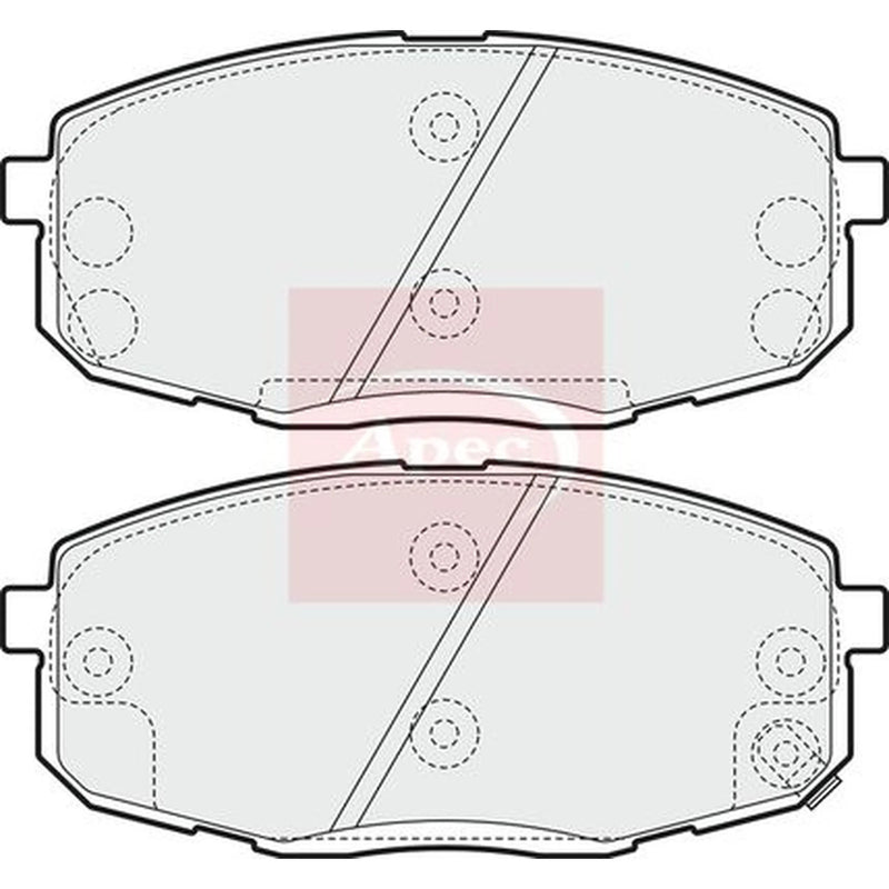 Apec Front Brake Pad Set PAD1555