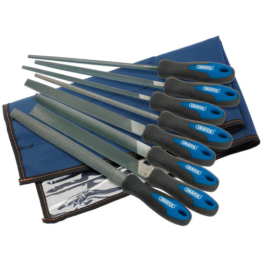 Draper Soft Grip Engineers File Set 200mm 8 Piece