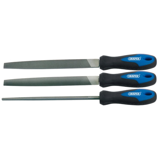 Draper Soft Grip Engineers File Set 200mm 3 Piece