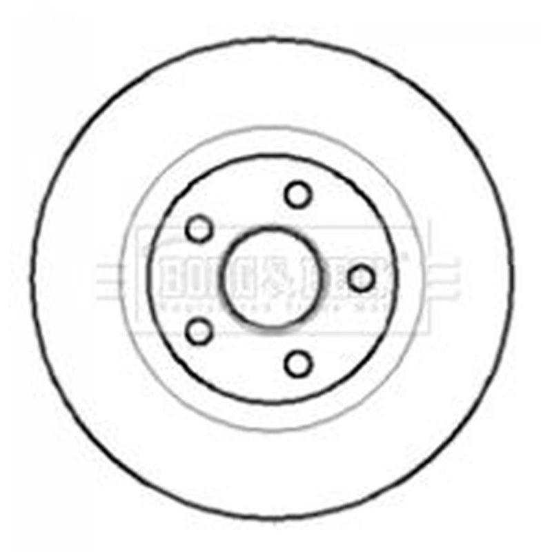 Borg & Beck 2 x Vented Front Brake Discs BBD5711S