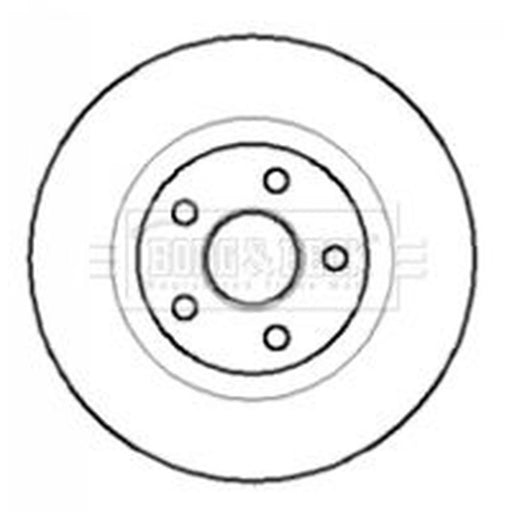Borg & Beck 2 x Vented Front Brake Discs BBD5711S