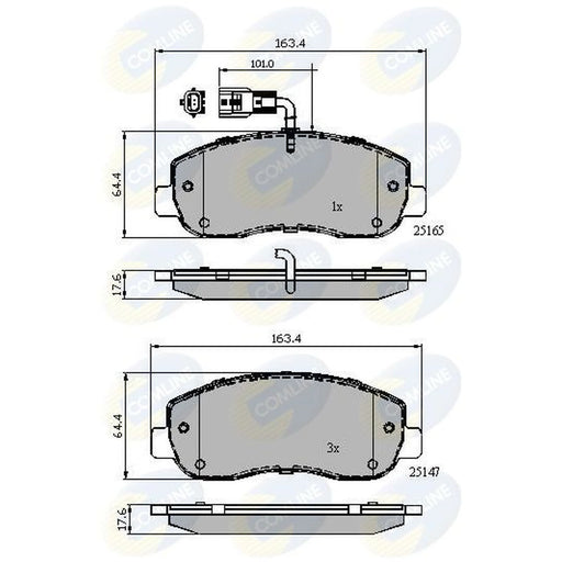 Comline 4 x Front Brake Pad Set CBP12106