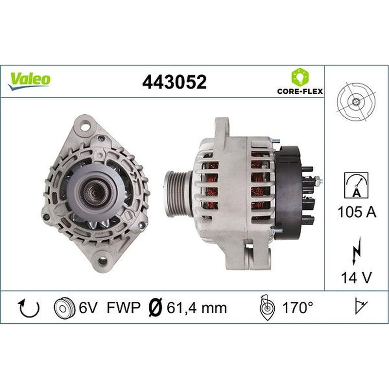 Valeo Car Alternator 12V 443052