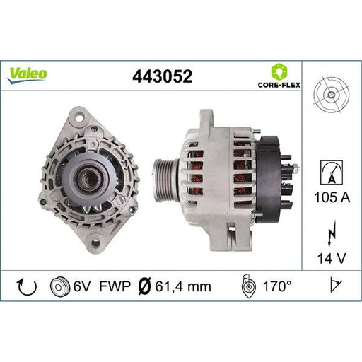 Valeo Car Alternator 12V 443052
