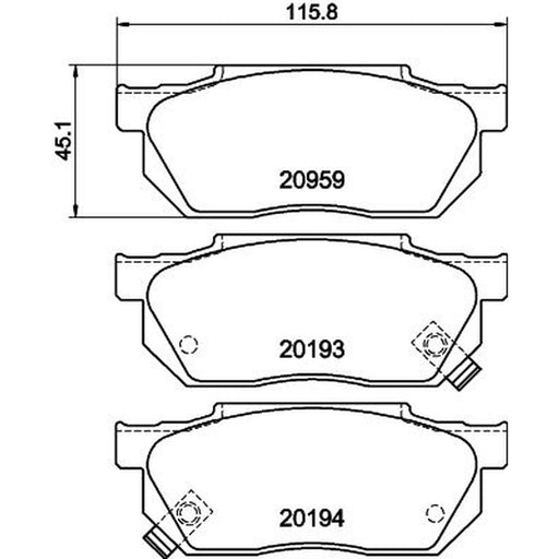 DON Front Brake Pad Set PCP1536